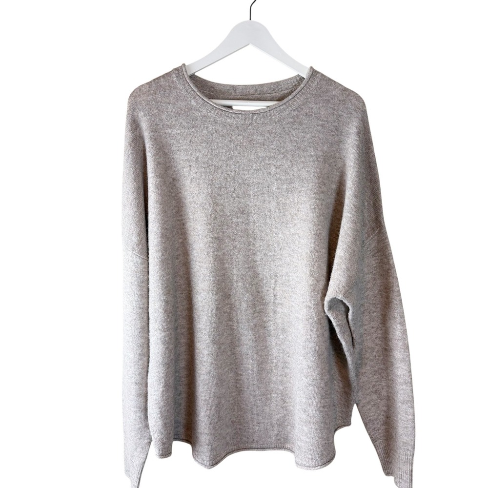 The Normal Brand Marianna‎ Crewneck Sweater in Oat Crew Neck Oversized Womens XL